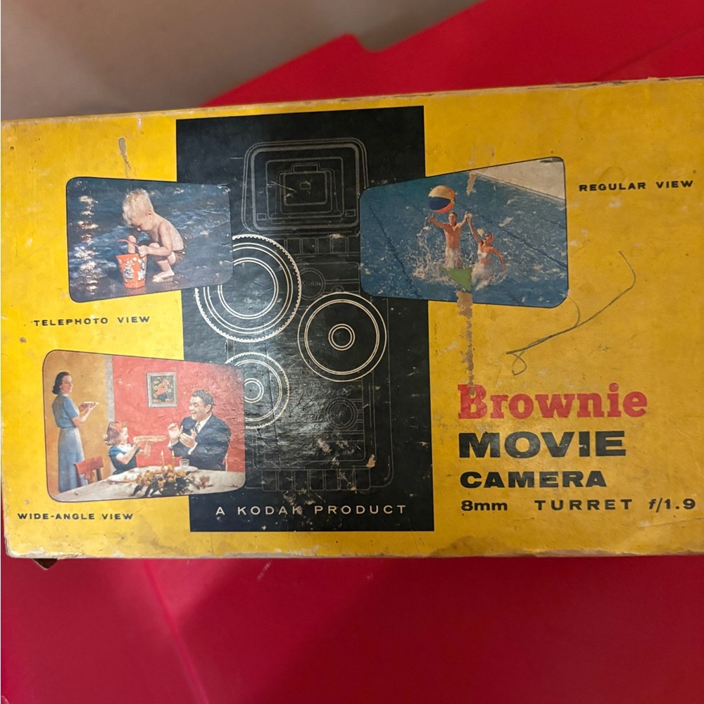 Kodak Brownie Movie Camera - Yellow and Black